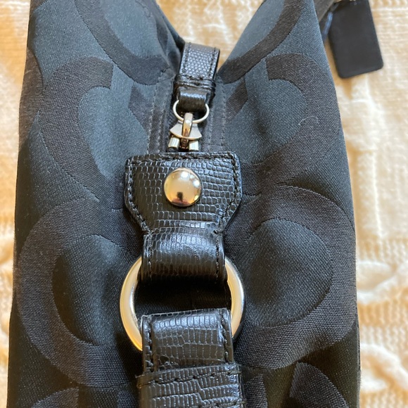 Coach Black Signature Canvas and Leather Madison Hobo Bag - Picture 5 of 15